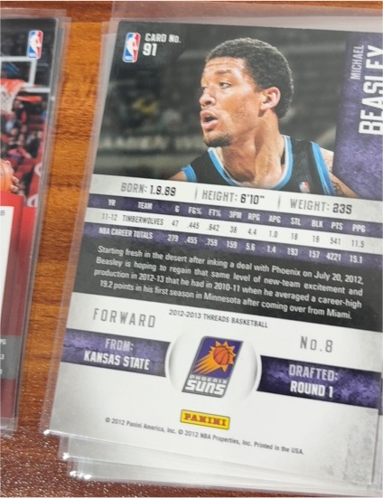 2012-13 Panini Threads #91 Michael Beasley — front