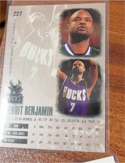 1995-96 Upper Deck #227 Benoit Benjamin — front