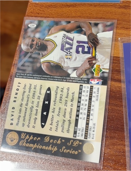 1994-95 Upper Deck SP Championship #128 David Benoit — front
