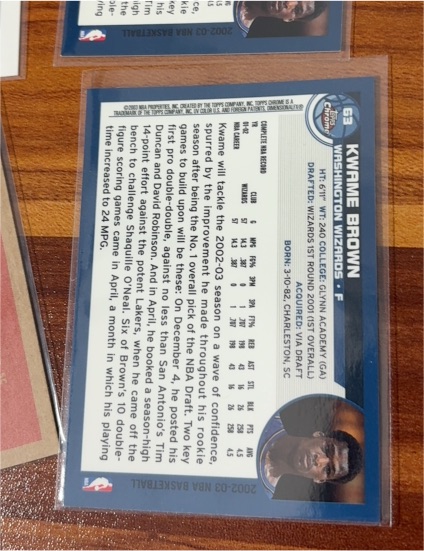 2002-03 Topps #63 Kwame Brown — front