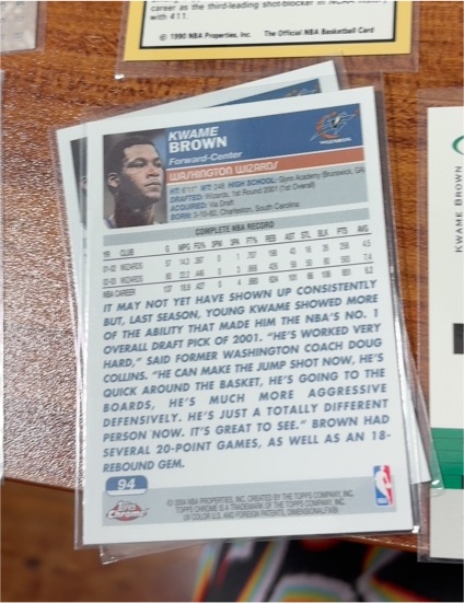 1999 Topps #94 Kwame Brown — front