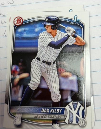 2025 Bowman Draft #BD-146 Dax Kilby — front