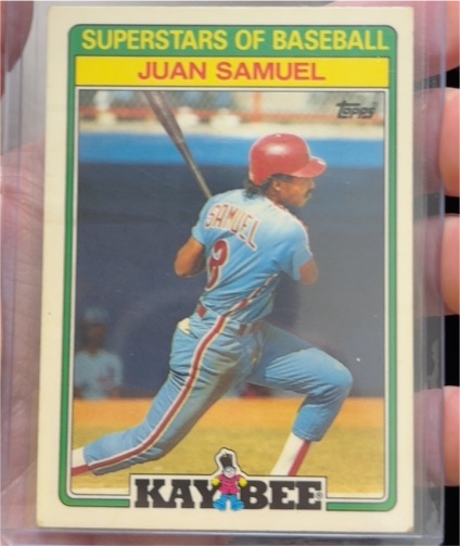 1988 Topps Kay-Bee Superstars of Baseball #26 Juan Samuel — front
