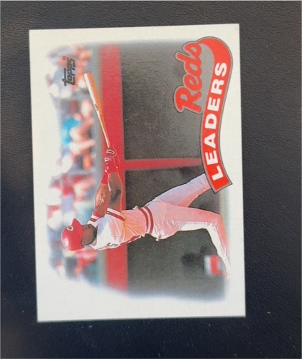 1989 Topps #111 Eric Davis Cincinnati Reds Team Leaders — front
