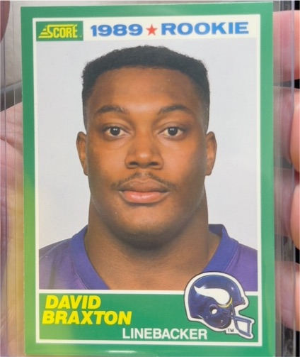 1989 Score #256 David Braxton Rookie — front