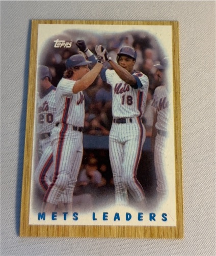 1987 Topps #331 Mets Leaders Gary Carter Darryl Strawberry — front