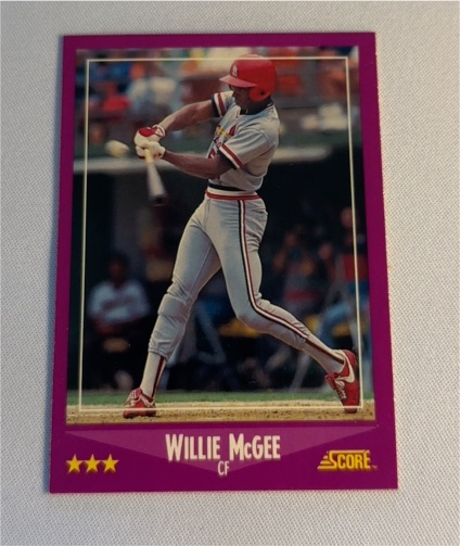 1988 Score #40 Willie McGee — front