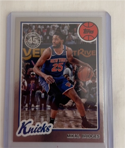 2025 Topps Basketball 45th Anniversary #80BK-38 Mikal Bridges — front