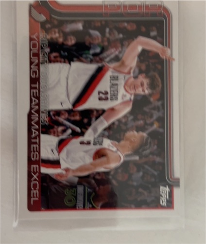 2025-26 Topps #289 Rip City Duo Shines: Young Teammates Excel — front