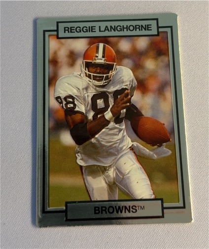 1990 Action Packed #44 Reggie Langhorne Cleveland Browns — front