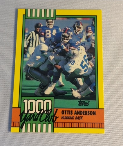 1990 Topps 1000 Yard Club #29 Ottis Anderson — front