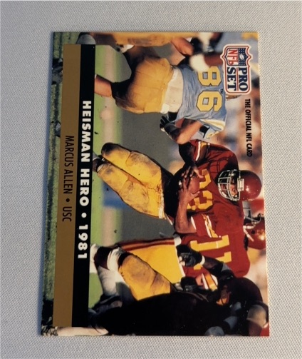 1991 Pro Set #45 Heisman Hero Marcus Allen — front