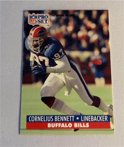 1991 Pro Set #74 Cornelius Bennett — front