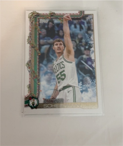 2025-26 Topps Holiday #H5 Baylor Scheierman Boston Celtics — front