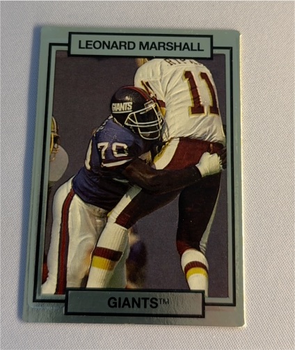 1990 Action Packed #185 Leonard Marshall — front
