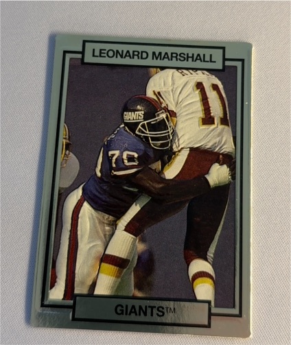 1990 Action Packed #185 Leonard Marshall — front