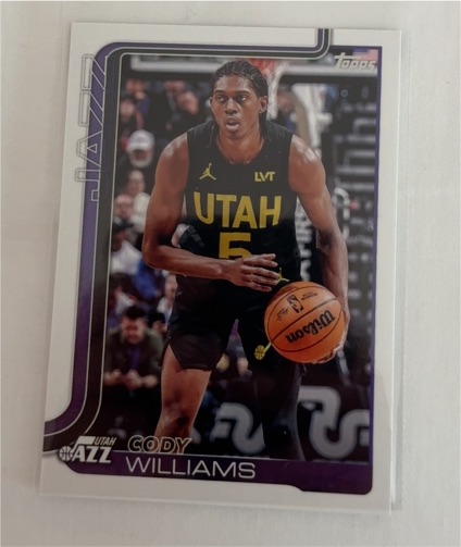 2025-26 Topps Basketball #130 Cody Williams — front