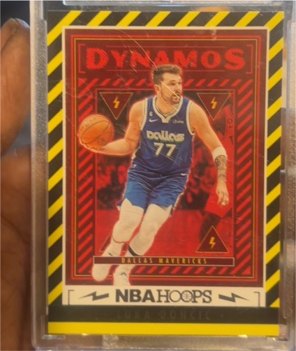 2023-24 Panini NBA Hoops Dynamos #5 Luka Doncic — front