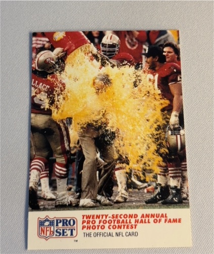 1990 Pro Set #795 George Seifert Gatorade Shower — front
