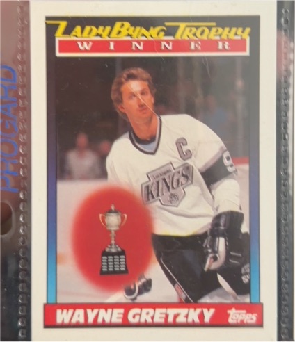 1991-92 Topps #520 Wayne Gretzky Lady Byng Trophy Winner Los Angeles Kings — front