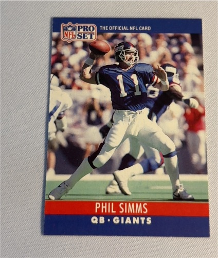 1990 Pro Set #230 Phil Simms — front