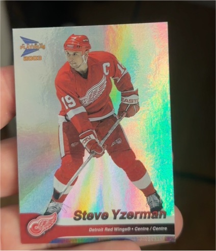 2002-03 Pacific Prism Platinum McDonald's #13 Steve Yzerman — front