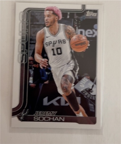 2025-26 Topps #199 Jeremy Sochan — front