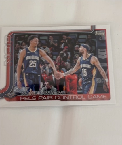 2025-26 Topps #299 Won't Bow Down: Pels Pair Control Game — front