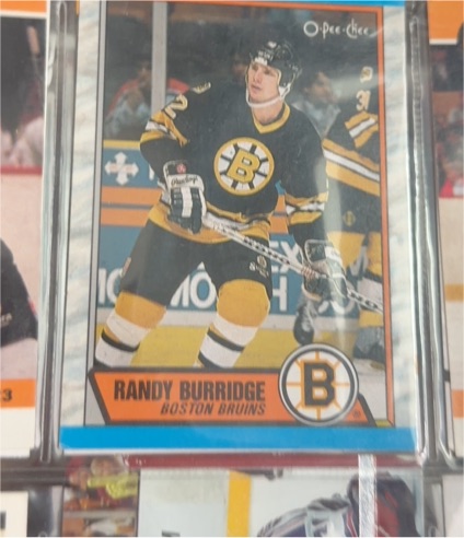 1989-90 O-Pee-Chee #121 Randy Burridge Boston Bruins — front