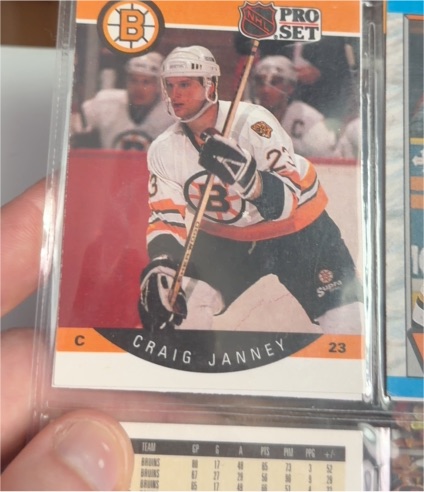 1990-91 Pro Set #8 Craig Janney Boston Bruins — front