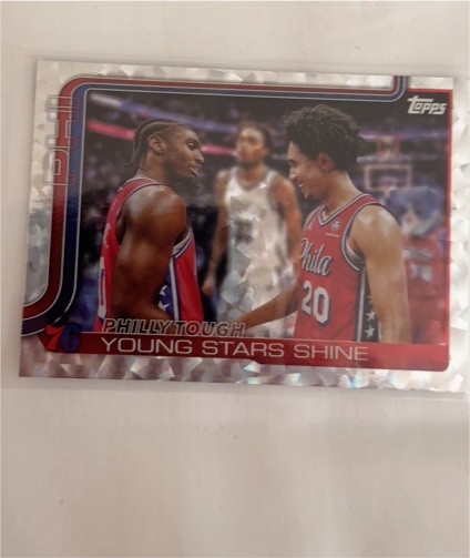 2025-26 Topps #275 Philly Tough: Young Stars Shine Philadelphia 76ers — front