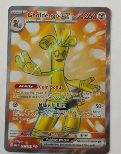 2023 Pokémon SV04: Paradox Rift #231/182 Gholdengo ex — front
