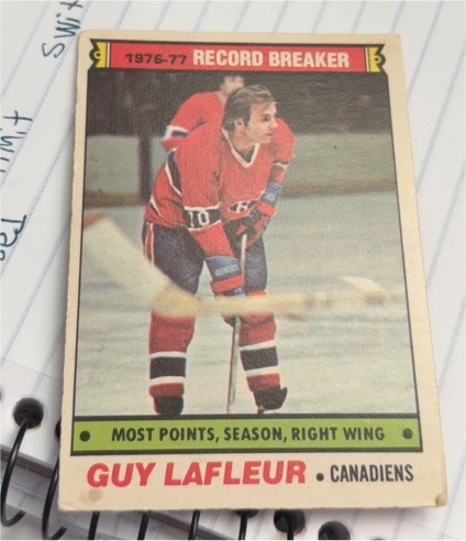 1977-78 Topps #214 Guy Lafleur Record Breaker — front