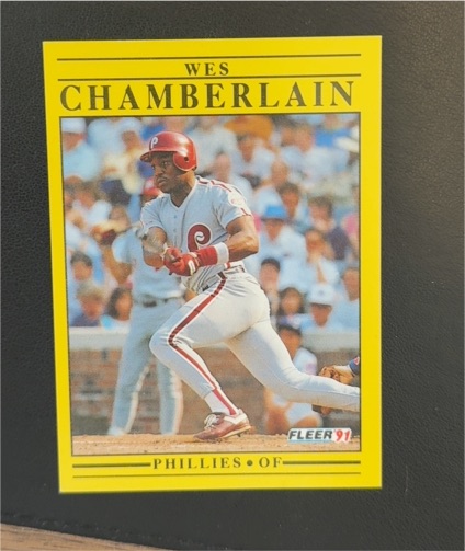 1991 Fleer #391 Wes Chamberlain — front