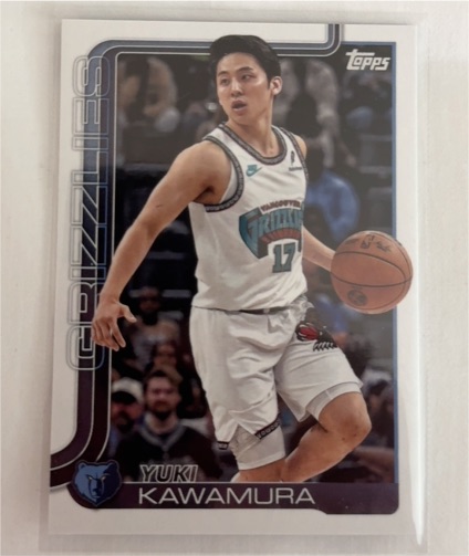 2025-26 Topps #188 Yuki Kawamura Memphis Grizzlies — front