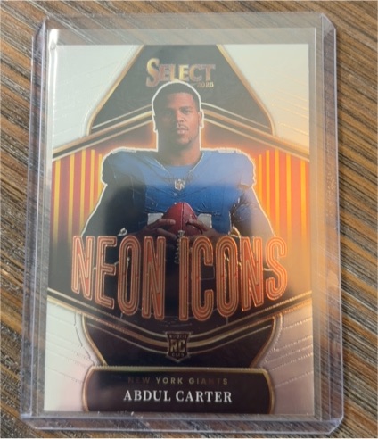 2025 Panini Select #19 Abdul Carter Neon Icons Rookie — front