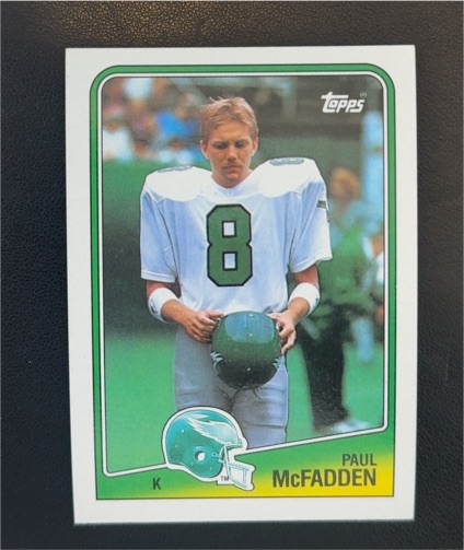 1988 Topps #240 Paul McFadden Philadelphia Eagles — front