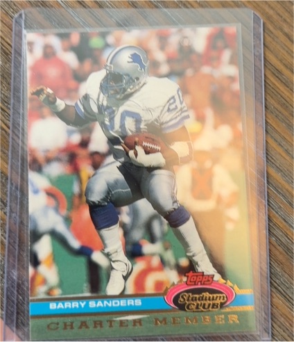 1991 Topps Stadium Club Charter Member #Charter Member Barry Sanders — front