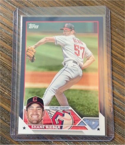 2023 Topps Series 1 #298 Shane Bieber Cleveland Guardians — front