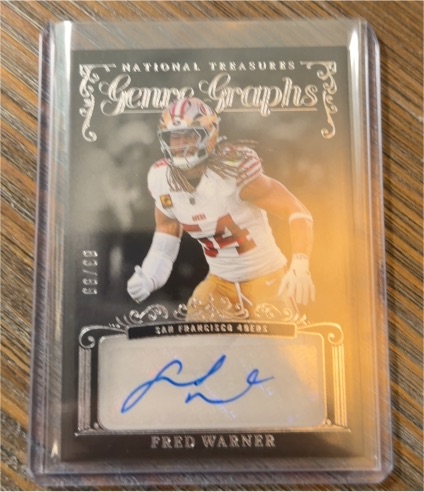 2025 Panini National Treasures Genre Graphs #Fred Warner — front