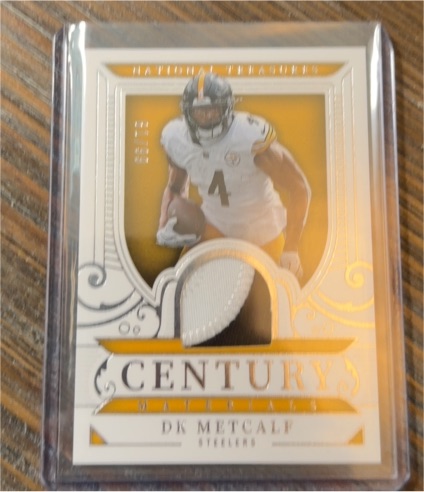 2025 Panini National Treasures Century Materials Patch DK Metcalf — front