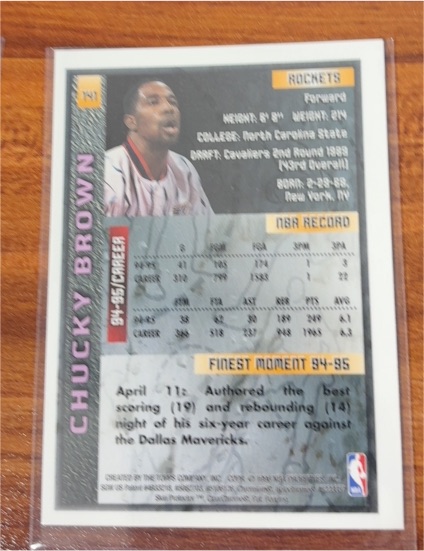 1996 Topps #185 Chucky Brown — front