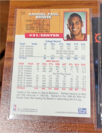 1993 SkyBox #31 Paul Samuel Bowie — front