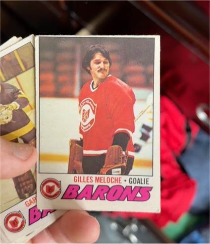1977-78 Topps #109 Gilles Meloche Cleveland Barons — front