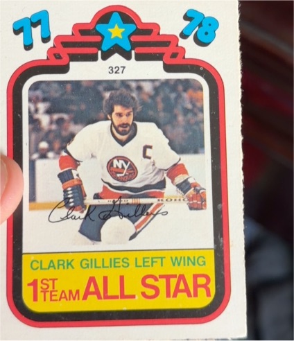 1978-79 O-Pee-Chee #327 Clark Gillies 1st Team All Star — front