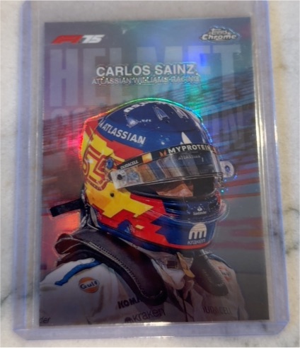 2025 Topps Chrome Formula 1 #HC-7 Carlos Sainz Helmet Collection — front