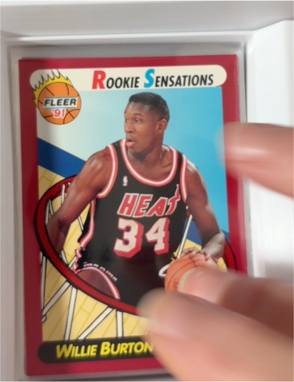 1991-92 Fleer Rookie Sensations #7 Willie Burton — front