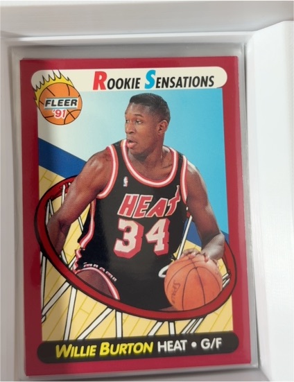 1991-92 Fleer Rookie Sensations #7 Willie Burton — front