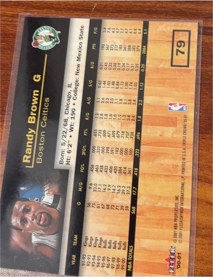 2000 Fleer #79 Randy Brown — front