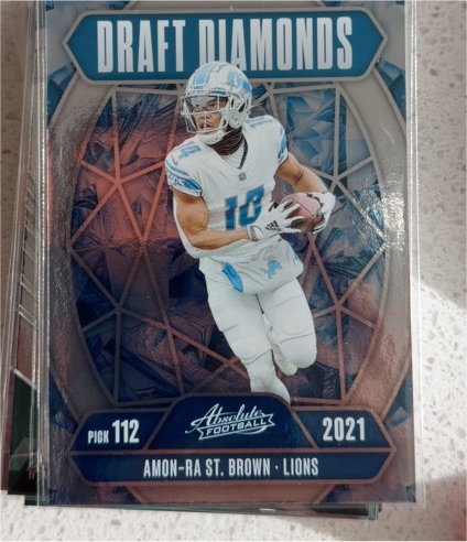 2021 Panini Absolute Draft Diamonds #DD-ASB Amon-Ra St. Brown — front